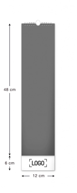 Nástěnný kalendář Květiny – Kvety 2024, 12 × 48 cm