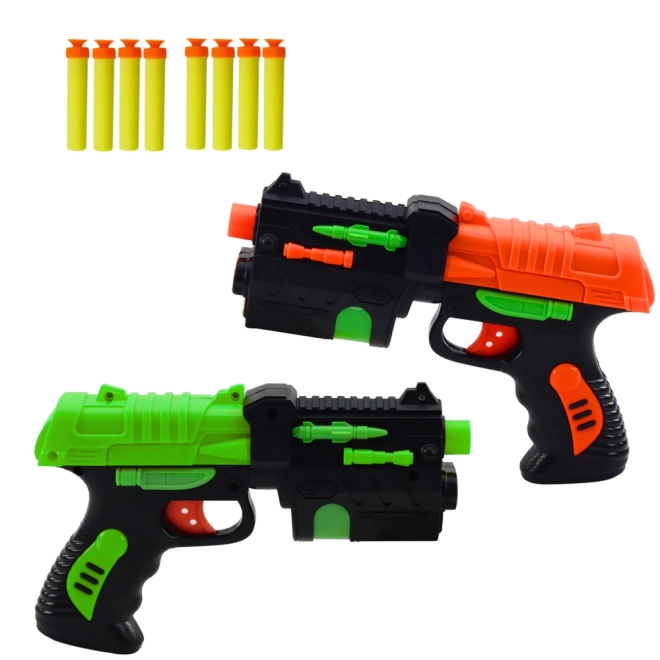 Sada dvou pěnových pistolí se šipkami s přísavkami