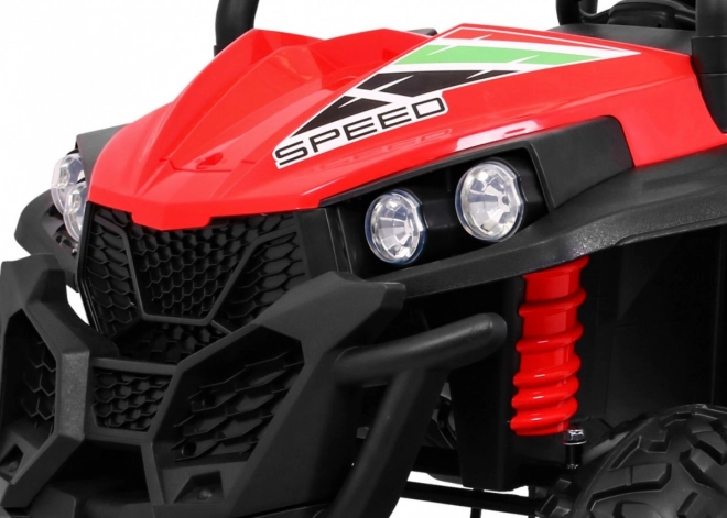 Grand Buggy Strong Lift pro děti Červená + pohon 4x4 + dálkové ovládání + nosič zavazadel + rádio MP3 + LED dioda