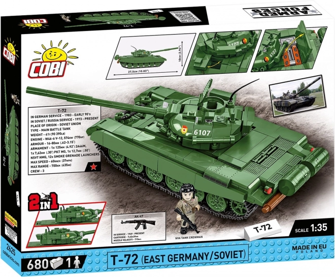 COBI 2625 Armed Forces T-72 (DDR/SOVIET), 1:35, 680 k, 1 f