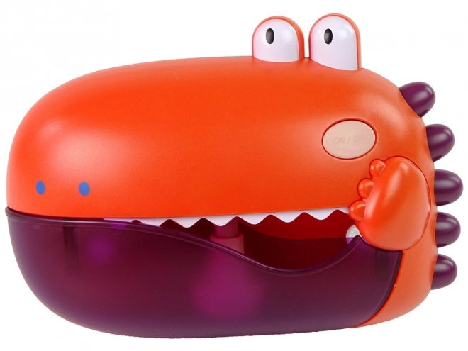 Dětská hračka do vany Dino – červený generátor bublin na baterie