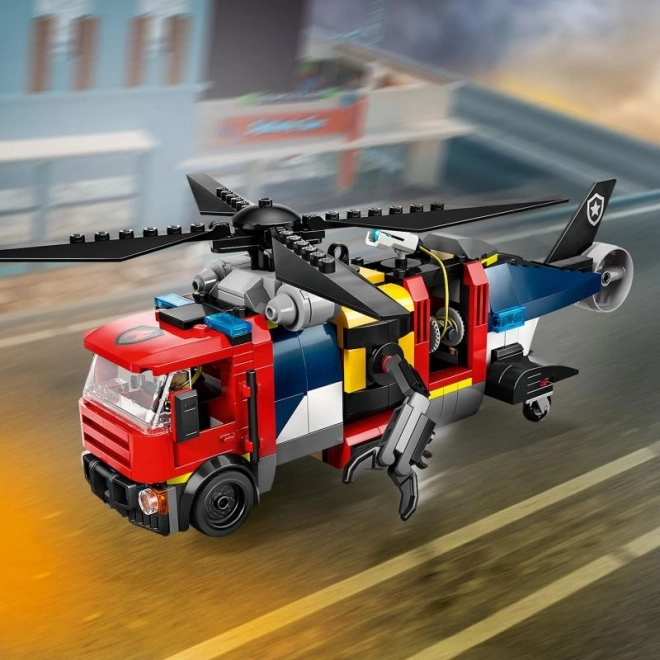 Lego City helikoptéra, hasičského auta a ponorky