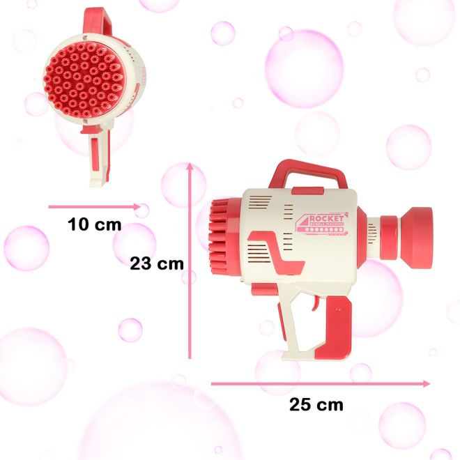 Bublinkové pistole stroj mýdlové bubliny světla růžová