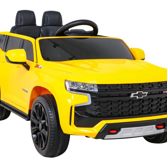 Chevrolet Tahoe Elektrické dětské auto žluté + dálkové ovládání + EVA + rádio MP3 + LED dioda