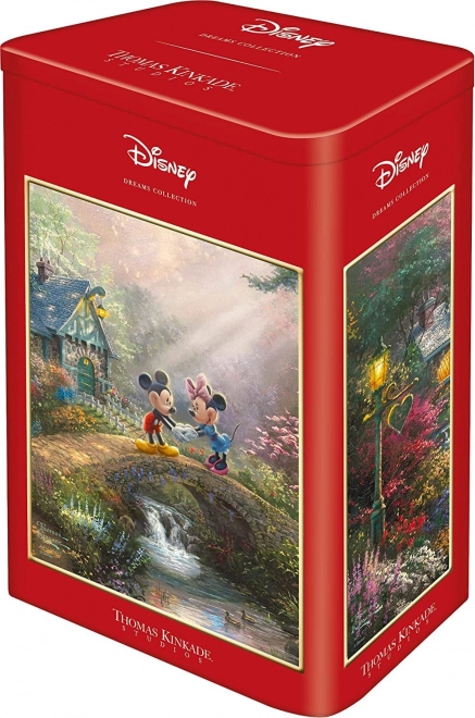 Puzzle Mickey & Minnie v plechové krabičce