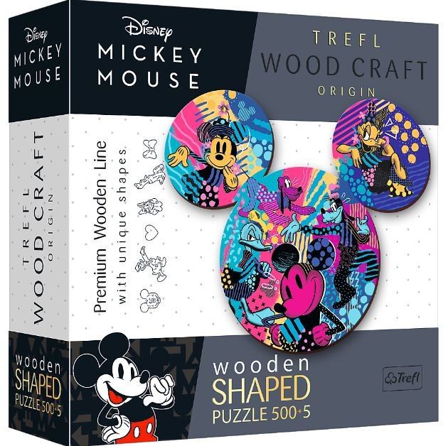 Mickey Mouse dřevěné puzzle 500 dílků