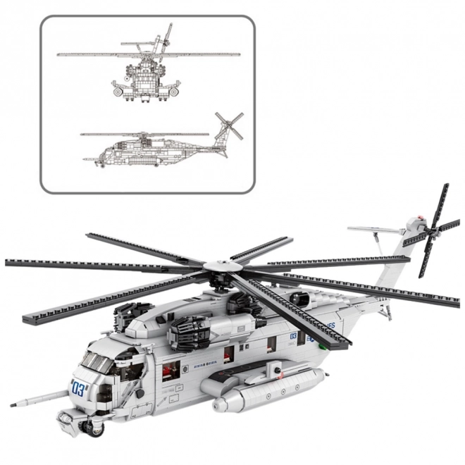 Stavebnice Transportní Vrtulník CH-53