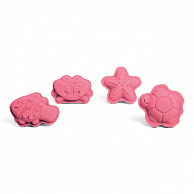 Bigjigs Toys Silikonové formičky růžové Coral