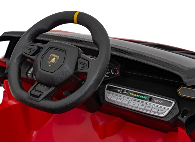 Dětský vůz Lamborghini Invencible červený