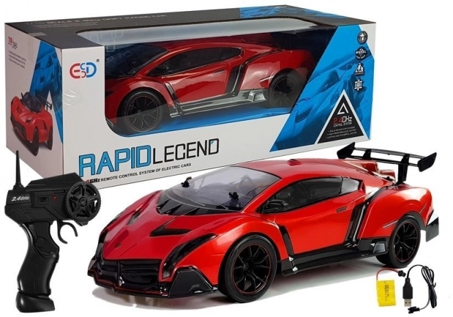 Dálkově ovládané sportovní auto 1:10 Red R/C