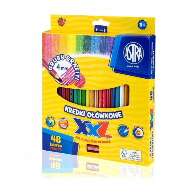 ASTRA Pastelky s XXL tuhou 48 ks