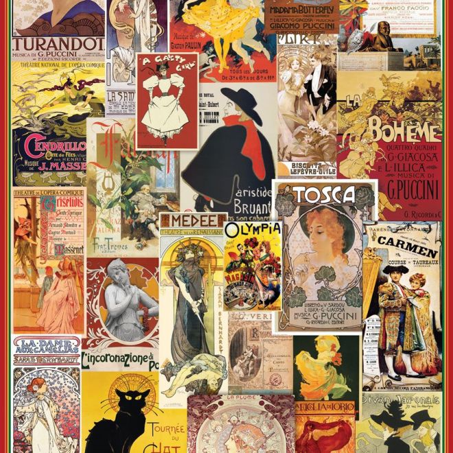 EUROGRAPHICS Puzzle Vintage plakáty z opery a divadla 1000 dílků