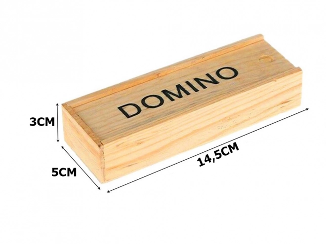 Dřevěné domino v krabici 28 kusů