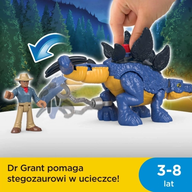 Sada figurek Jurassic World Imaginext Stegosaurus a Dr. Grant