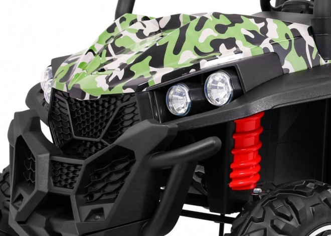 Dětské terénní vozítko Grand Buggy 4x4 s kamufláží, LED svícením a rádiem MP3