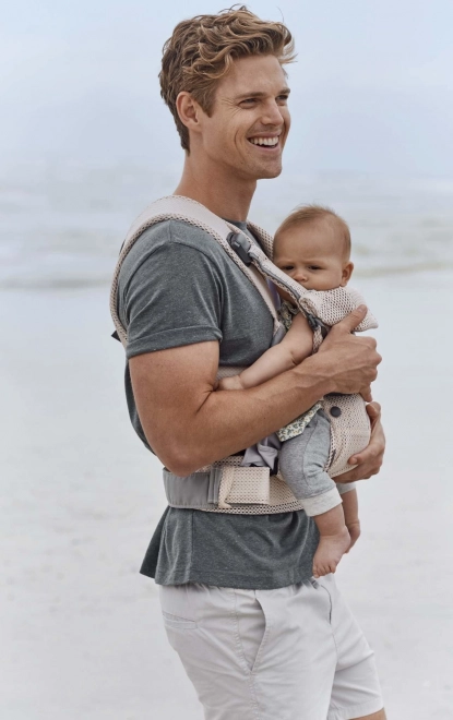 Nosítko BABYBJORN ONE AIR 3D MESH, Antracit/Leopard – Vybledlá růžová