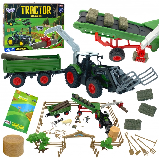 Sada zemědělských strojů traktor mini farma WOOPIE