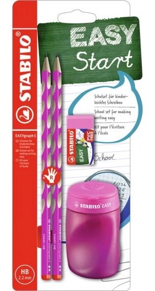 STABILO EASYgraph Školní set pro praváky růžový