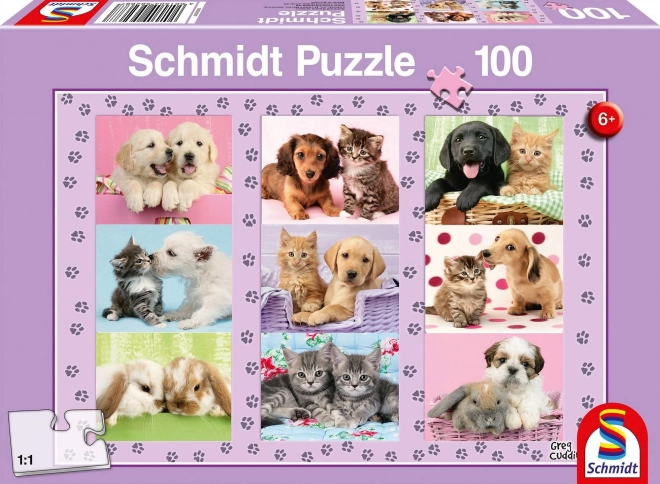 Puzzle Moji zvířecí přátelé 100 dílků