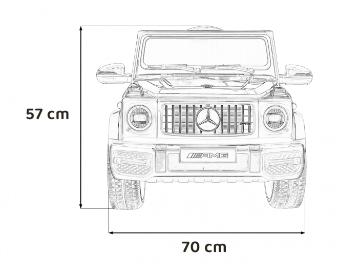 Mercedes AMG G63 pro děti černý + dálkové ovládání + MP3 LED + pomalý start + EVA + pásy