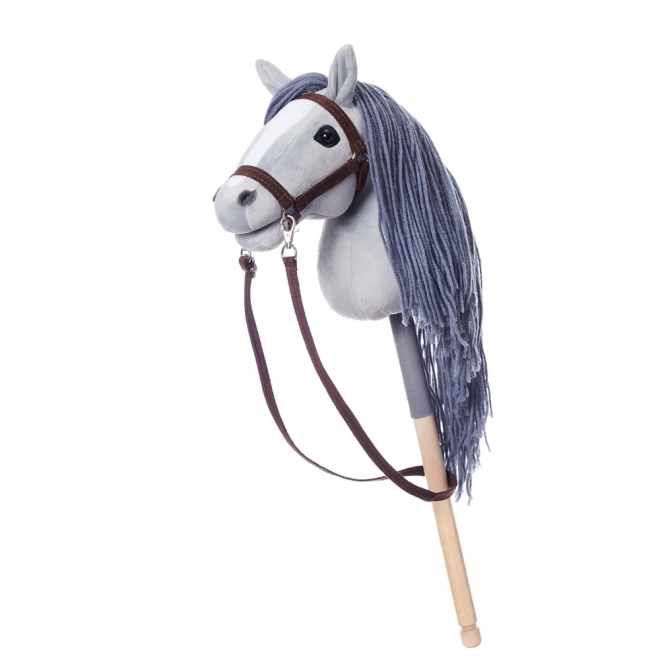 HOPPIHORSE kůň na tyči hobby horse velikost A4 šedý