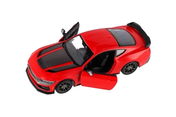 Auto Kinsmart 2024 Ford Mustang Dark Horse 1:38 kov/plast 12,5cm 4 barvy na zpětné nat. 12ks v boxu