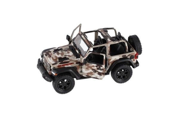 Auto Kinsmart Jeep Wrangler Camo Edition kov/plast 13cm 3 barvy na zpětné natažení