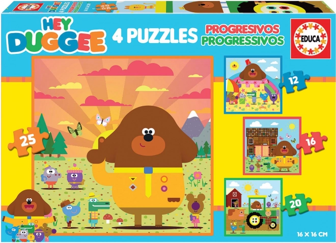 EDUCA Puzzle Hey Duggee 4v1 (12,16,20,25 dílků)