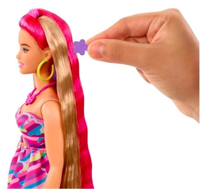 Panenka Barbie Totally Hair Flowers