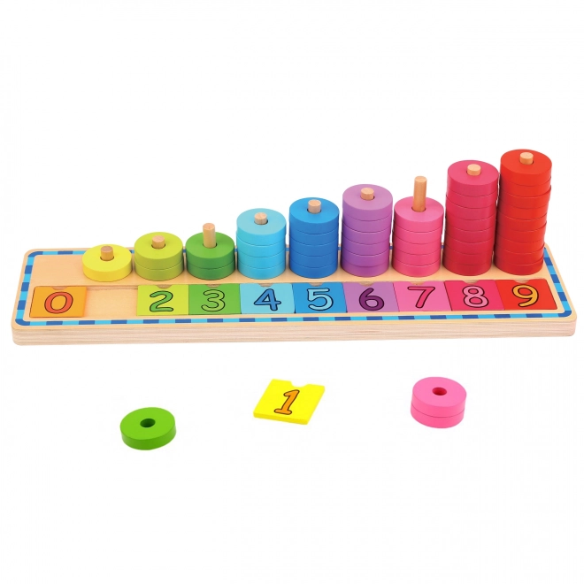 Woopie zelený Montessori učící puzzle počítání a barvy