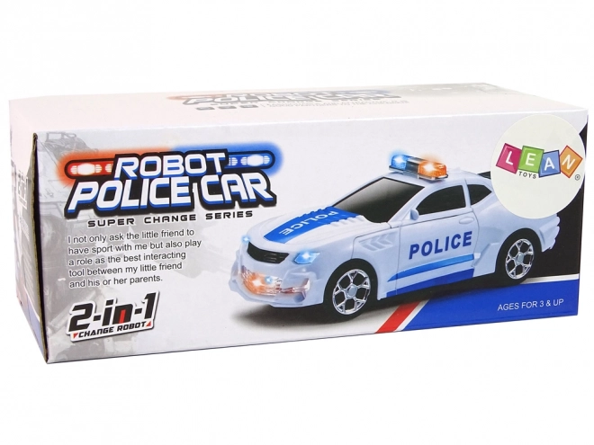 Policejní auto 2v1 Transformers Zvuky Výstřely Světla