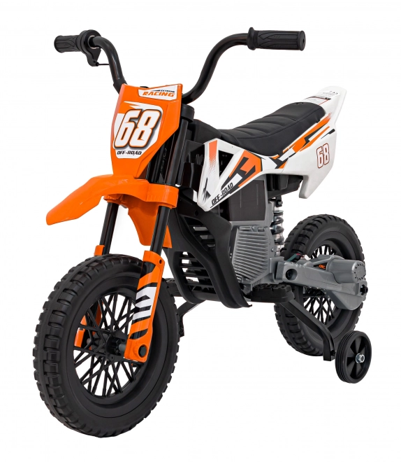 Dětská jízda na motorce PANTONE 361C Oranžová s EVA koly a audio panelem