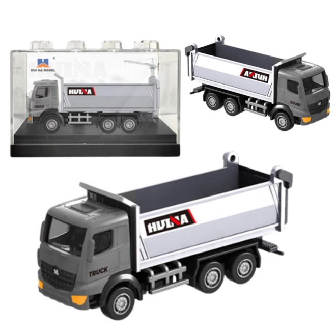 Kolekcionářský model nákladního vozu Huina stříbrný 1:80