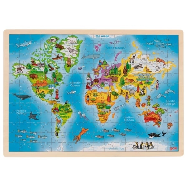 Vzdělávací puzzle mapa světa