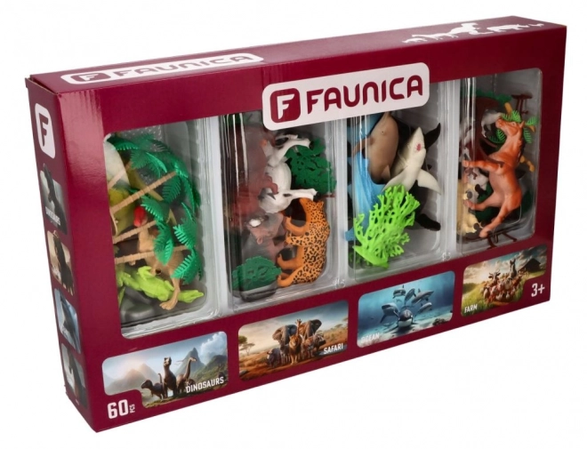 Mega sada 60el. Faunica Animal Planet Dino/Safari/Oceán/Farma