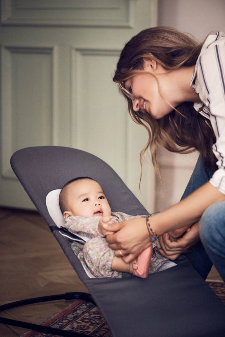 BABYBJORN - Lehátko BALANCE SOFT COTTON/JERSEY - růžová/šedá – Šedá / šedá