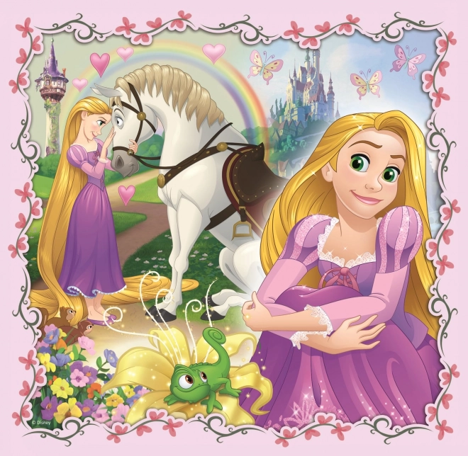 TREFL Puzzle Disney princezny s přáteli 3v1 (20,36,50 dílků)