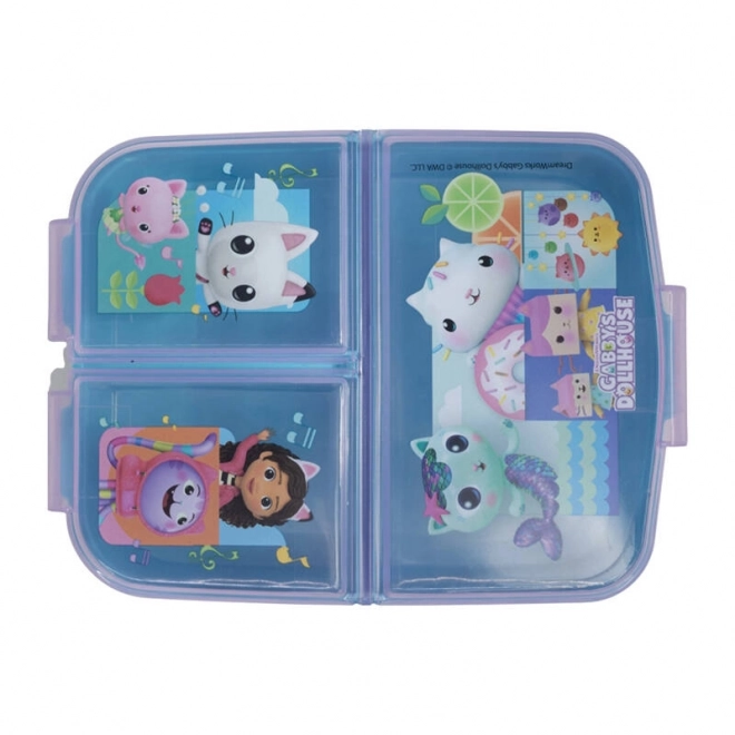 Box na oběd pro děti STOR 21220 3 přihrádky Gabby's Dollhouse (fialový)