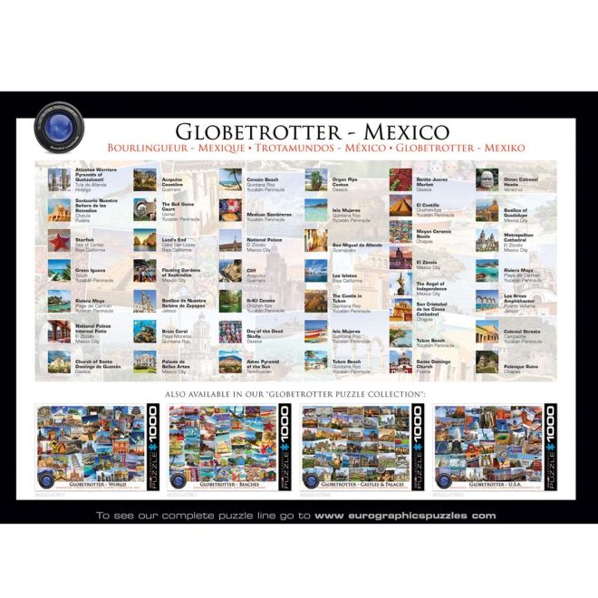 EUROGRAPHICS Puzzle Světoběžník - Mexiko 1000 dílků