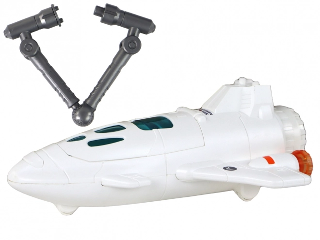 Kosmická mise sada s raketou a kosmonautem