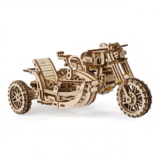 Ugears 3D puzzle Motorka s vozíkem 380 kusů