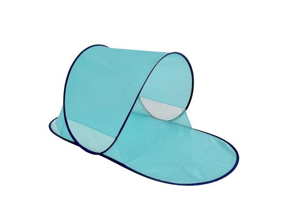 Stan plážový s UV filtrem 140x70x62cm samorozkládací polyester/kov ovál v látkové tašce – Modrý