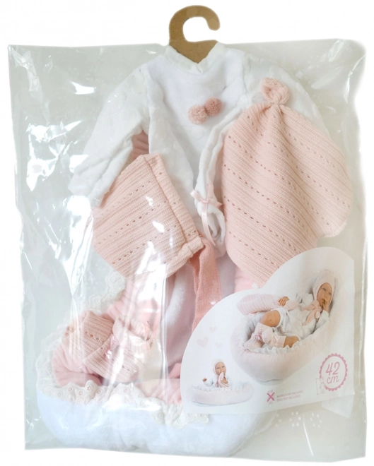 Obleček pro panenku miminko velikosti 40–42 cm s doplňky