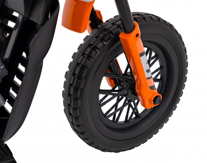 Dětská jízda na motorce PANTONE 361C Oranžová s EVA koly a audio panelem