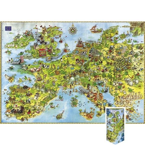Puzzle Draci - Mapa Evropy 4000 dílků