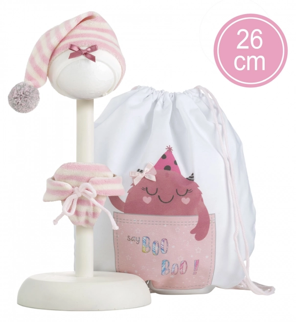 Obleček pro panenku miminko New Born velikosti 26 cm s doplňky