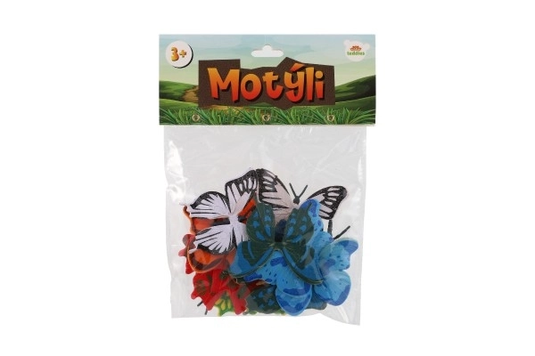 Motýli 12 ks plast 7-8cm v sáčku