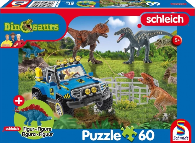 SCHMIDT Puzzle Schleich Prehistoričtí obři 60 dílků + figurka Schleich