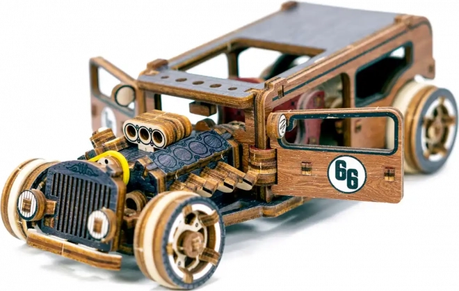 WOODEN CITY 3D puzzle Automobil Hot Rod Limitovaná edice 142 dílů