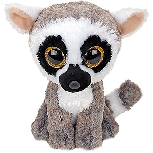TY Beanie Boos Lemur Linus maskot 15 cm